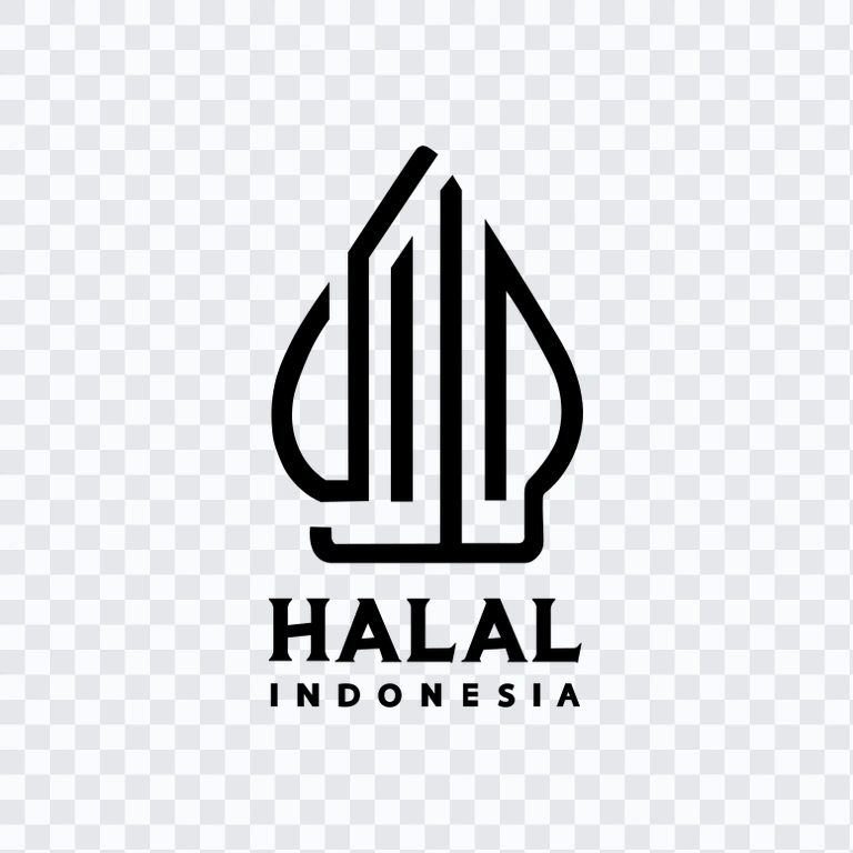 Halal Indonesia black logo PNG
