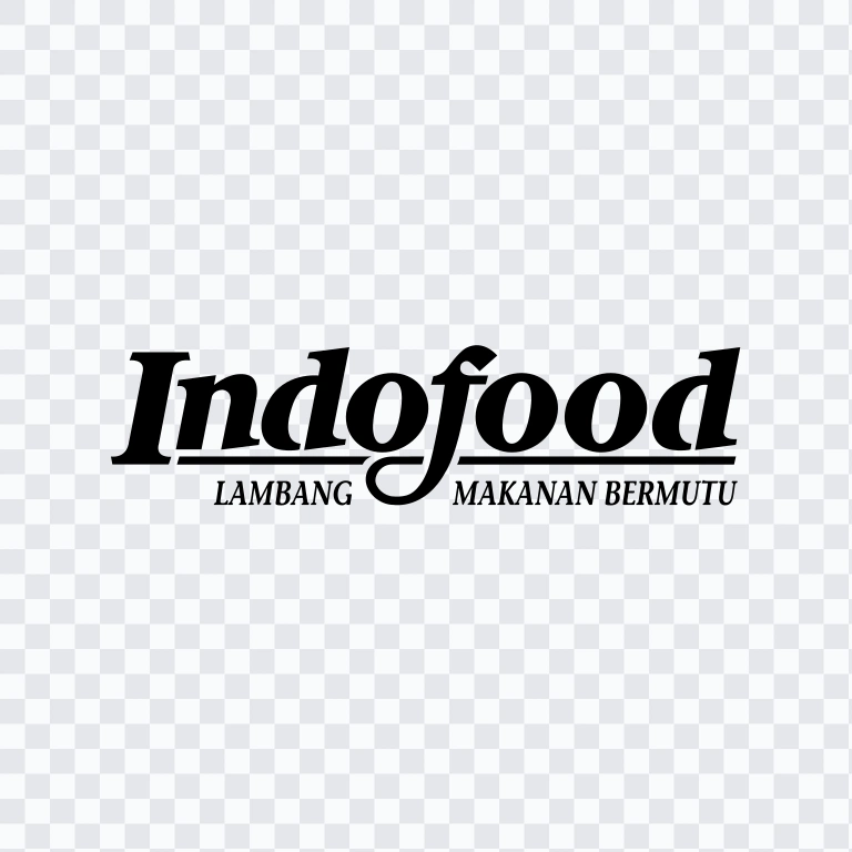Indofood With Slogan black logo SVG