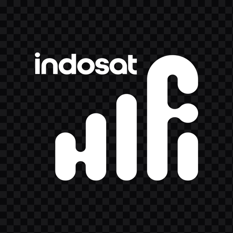 Indosat Hifi white logo PNG