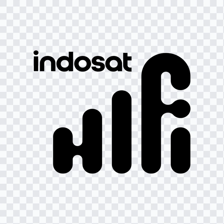 Indosat Hifi black logo PNG
