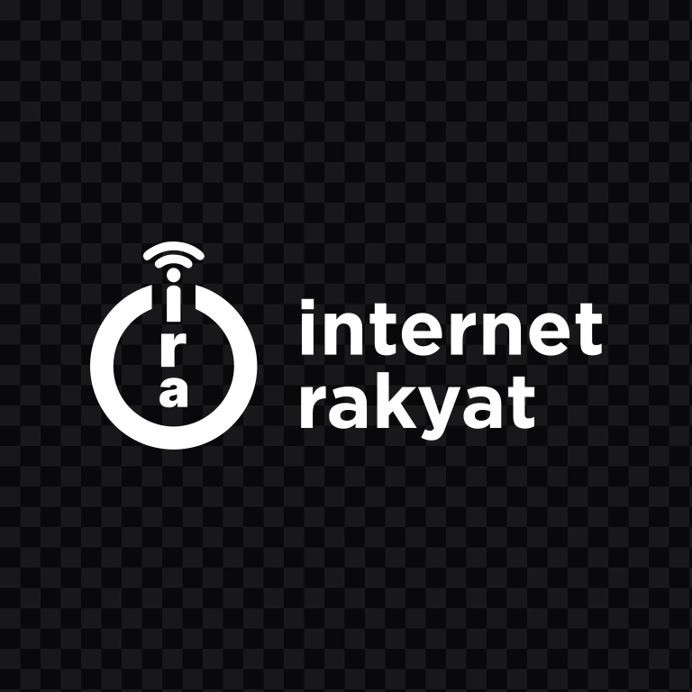 Internet Rakyat Horizontal white logo SVG