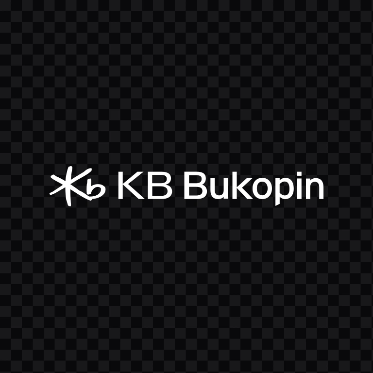 KB Bank white logo SVG