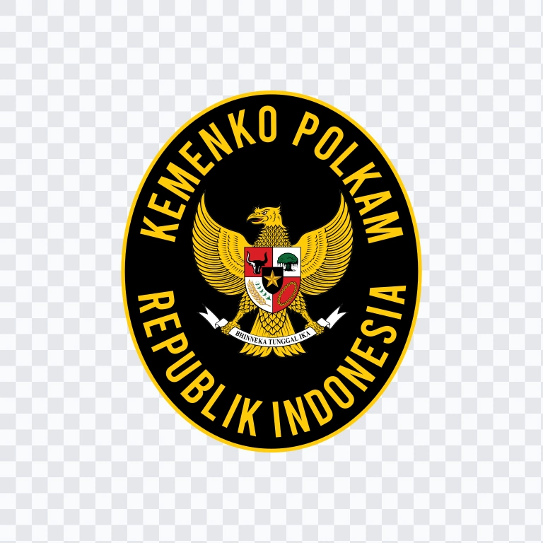 logo Kemenko Polkam berwarna PNG