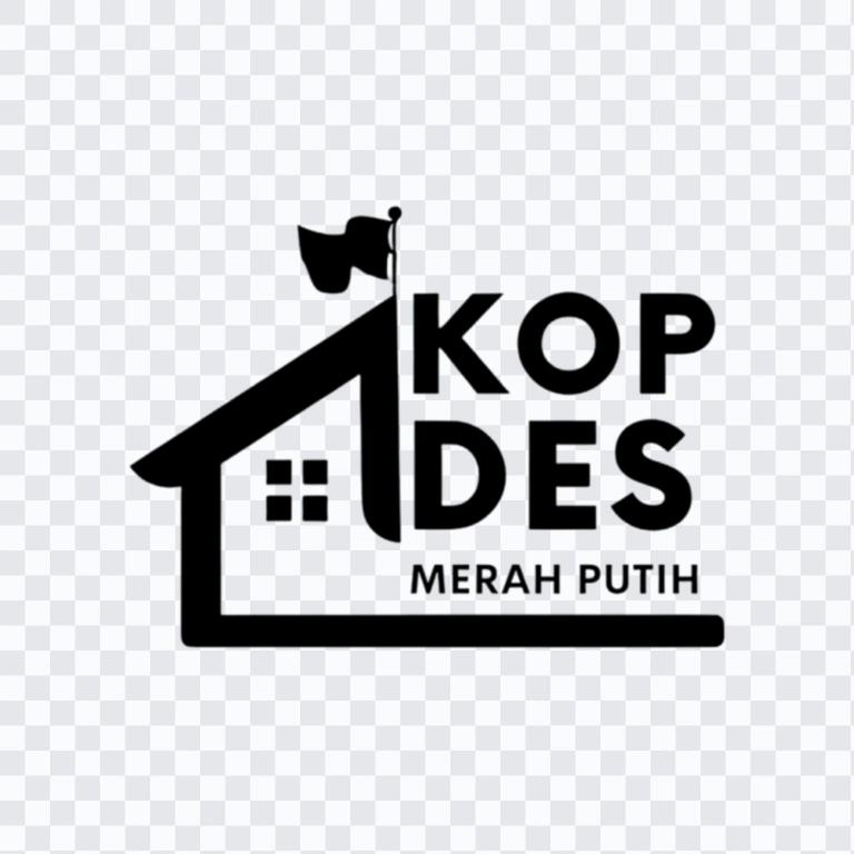 Koperasi Desa Merah Putih / Kopdes black logo PNG