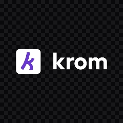 Krom Bank white logo SVG