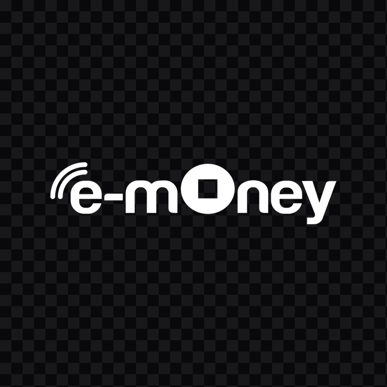 Mandiri e-money white logo PNG