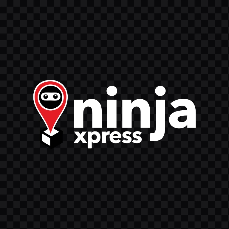 Ninja Xpress white logo SVG