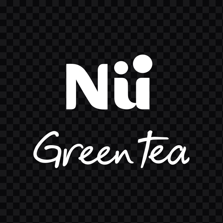 Nu Green Tea white logo SVG