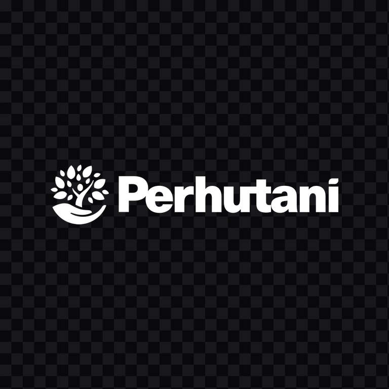 Perhutani white logo PNG