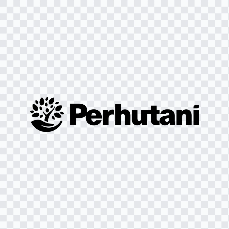 Perhutani black logo PNG
