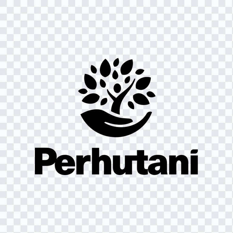 Perhutani black logo PNG