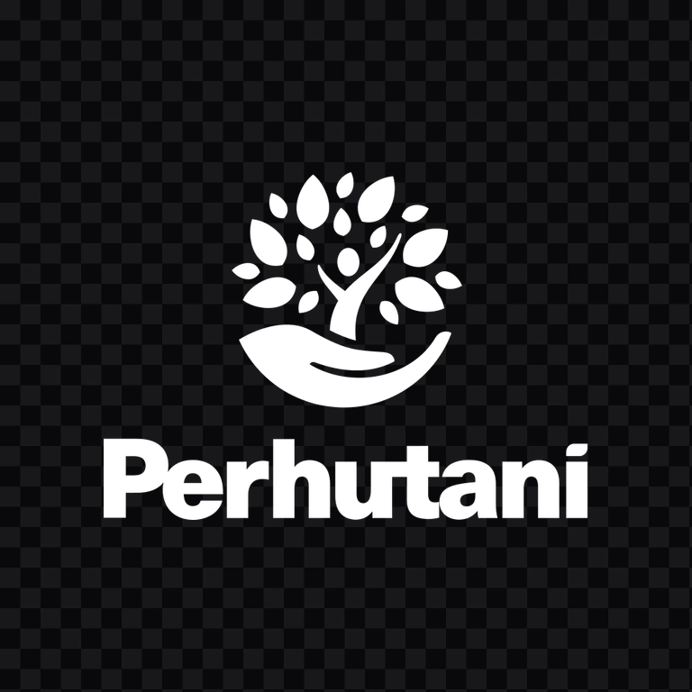 Perhutani white logo PNG