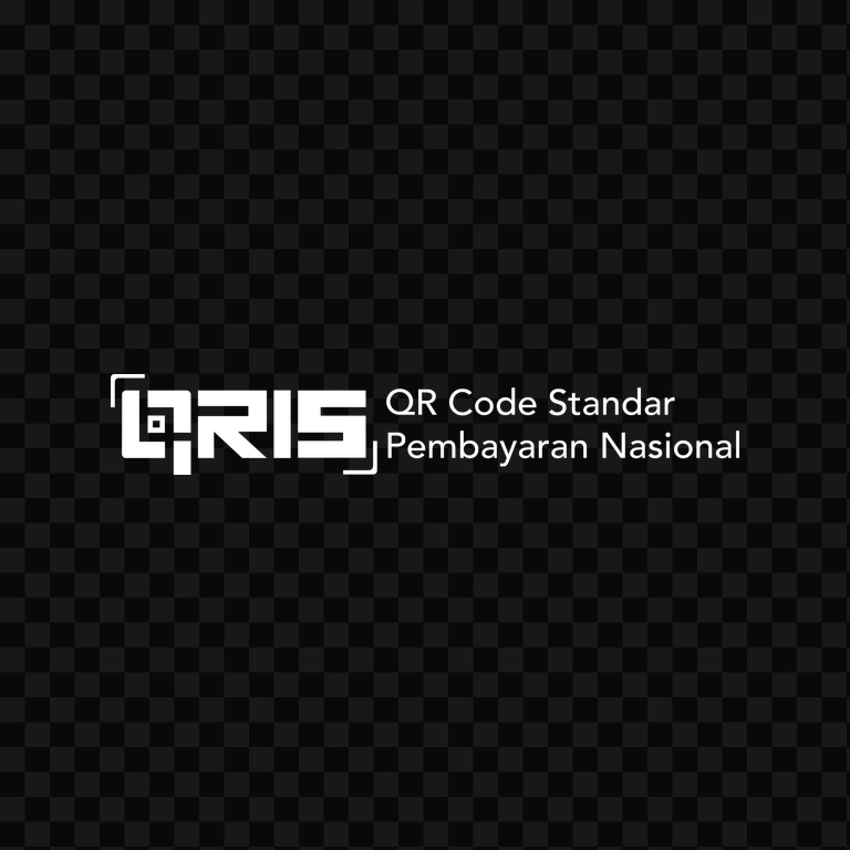 QRIS white logo PNG