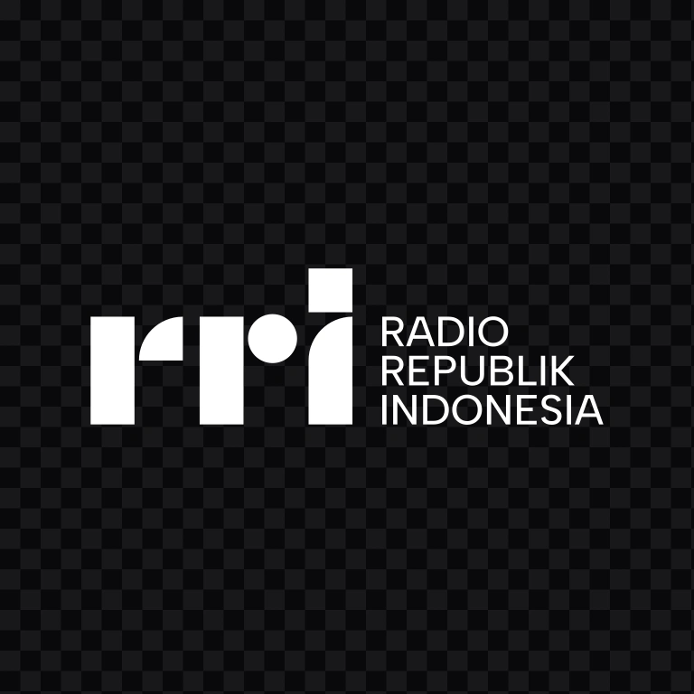 RRI (Radio Republik Indonesia) white logo SVG