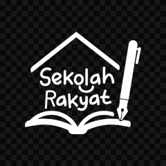 Sekolah Rakyat white logo PNG