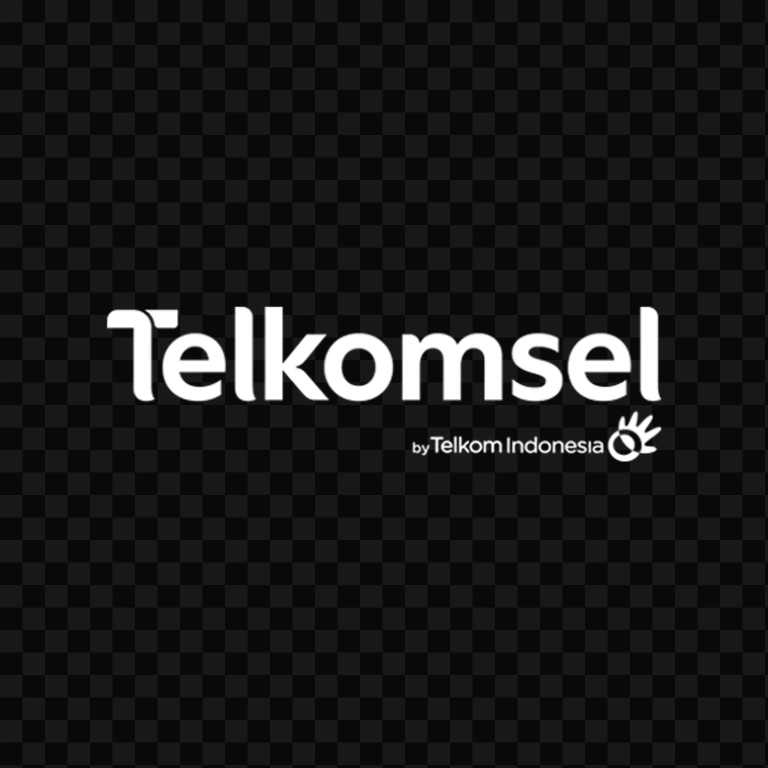 Telkomsel white logo PNG