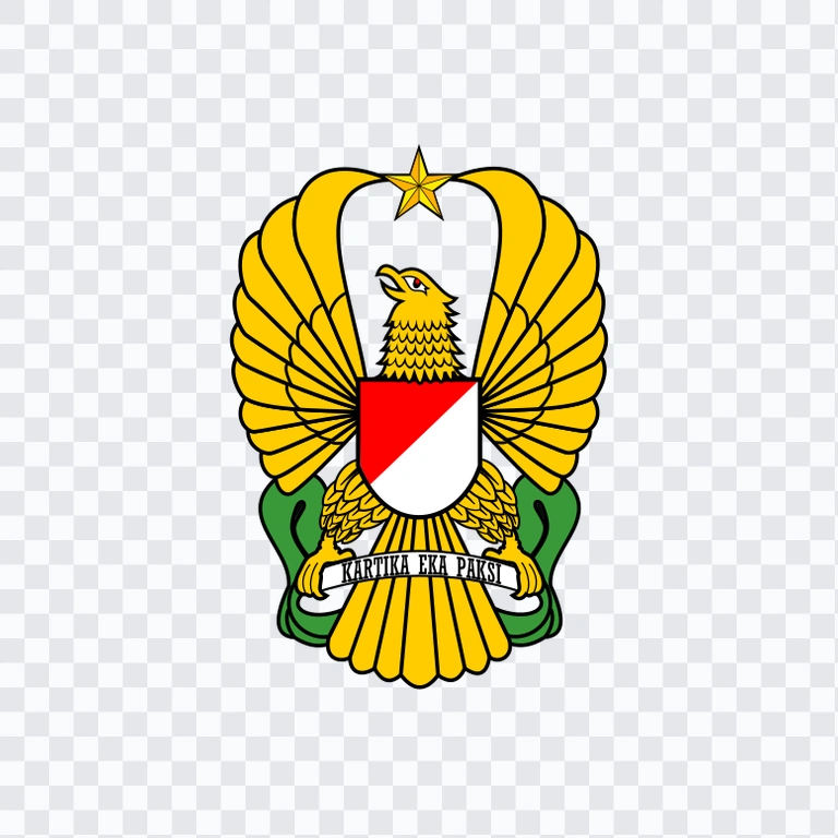 Indonesian Army colored logo PNG