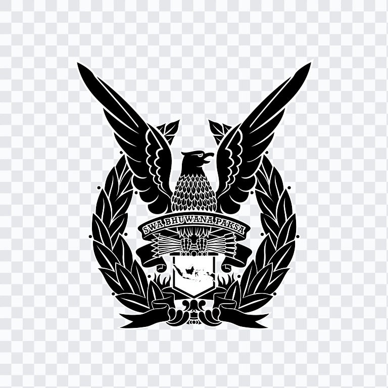 Indonesian Air Force black logo SVG