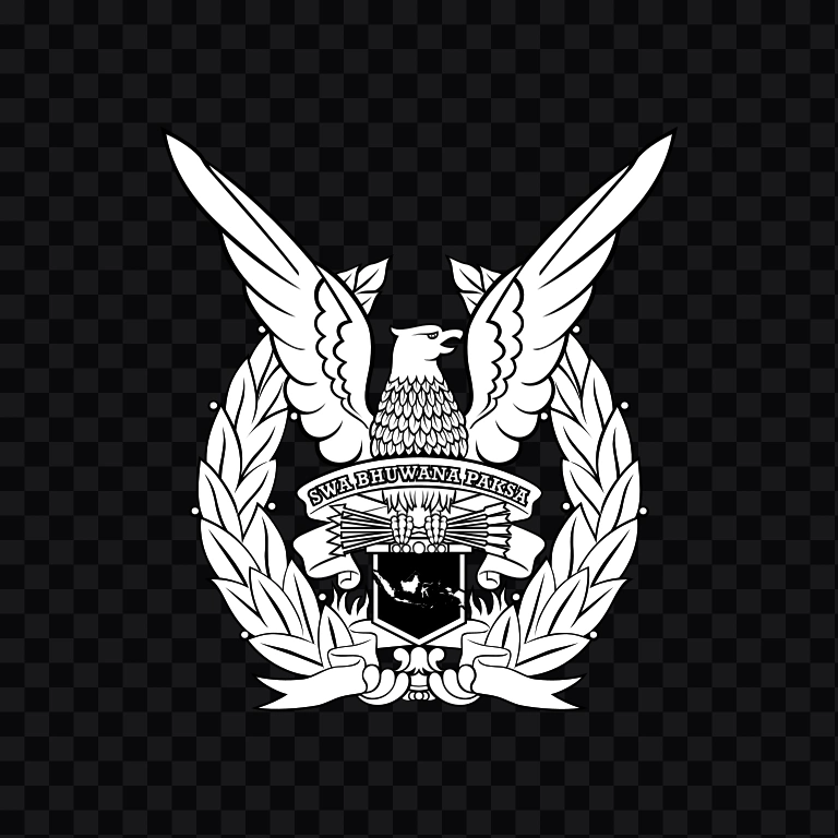 Indonesian Air Force white logo SVG