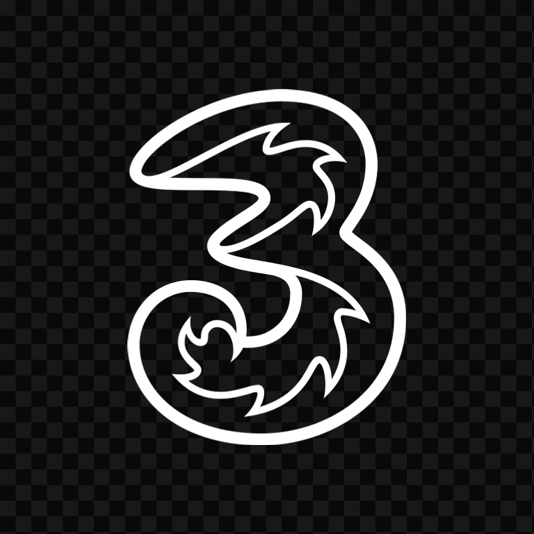 Tri (3) white logo PNG