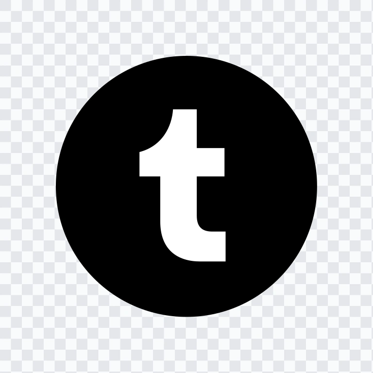 Tumblr black icon SVG