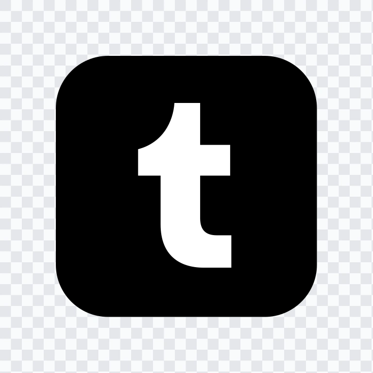 Tumblr black icon SVG