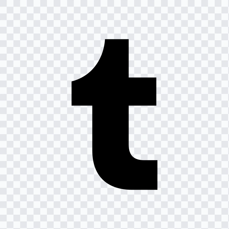 Tumblr black icon SVG