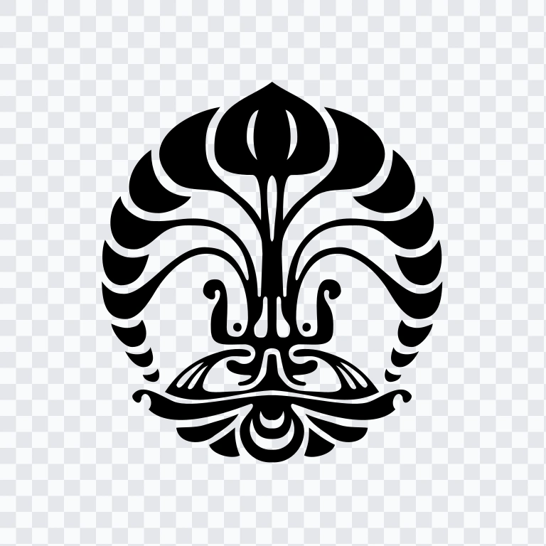 logo Universitas Indonesia (UI) hitam SVG