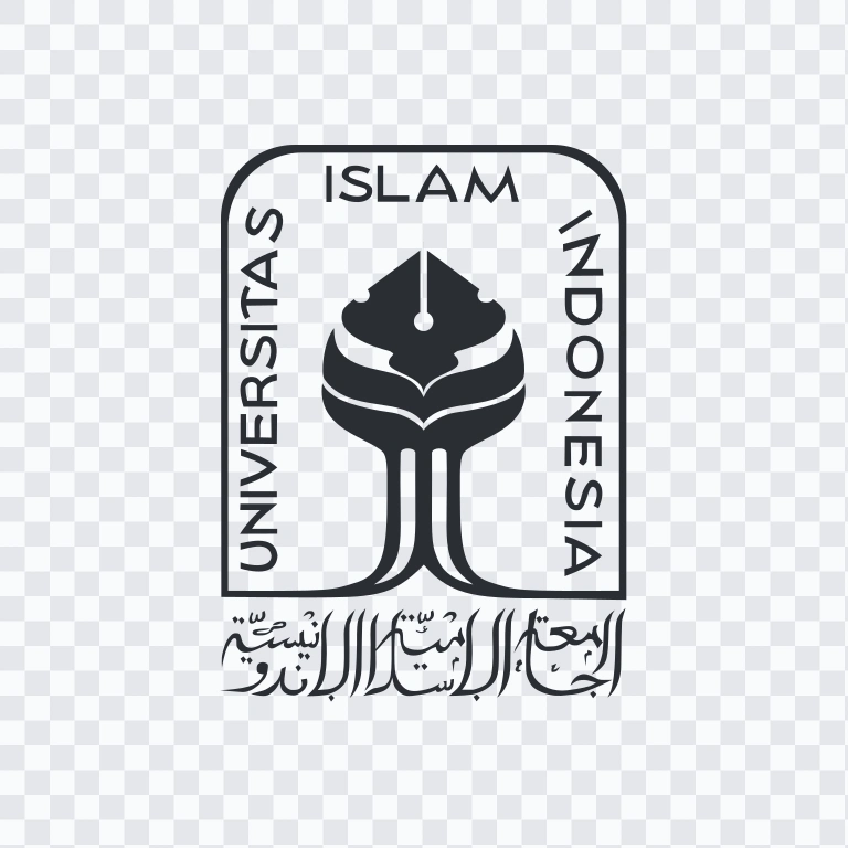 Universitas Islam Indonesia (UII) black emblem SVG