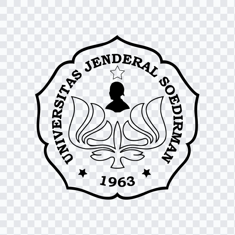 Universitas Jenderal Soedirman (UNSOED) black logo SVG