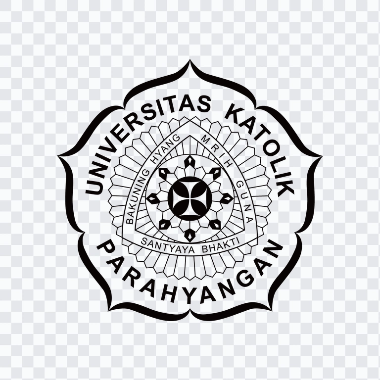 Universitas Katolik Parahyangan (UNPAR) black emblem PNG