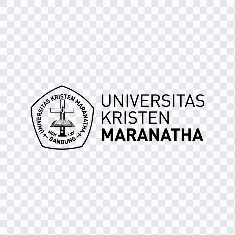 Universitas Kristen Maranatha black logo PNG