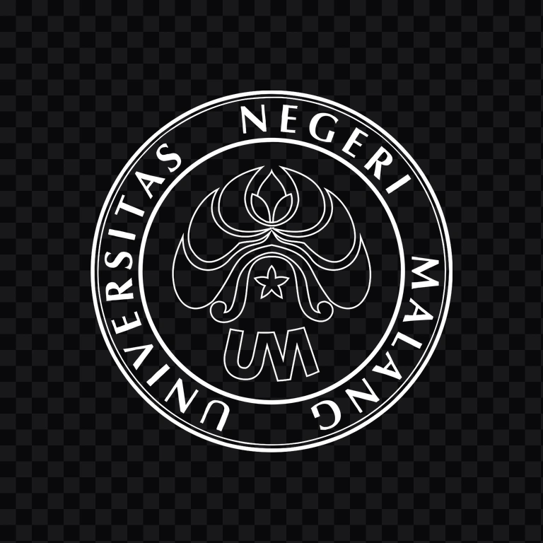 Universitas Negeri Malang (UM) white logo PNG