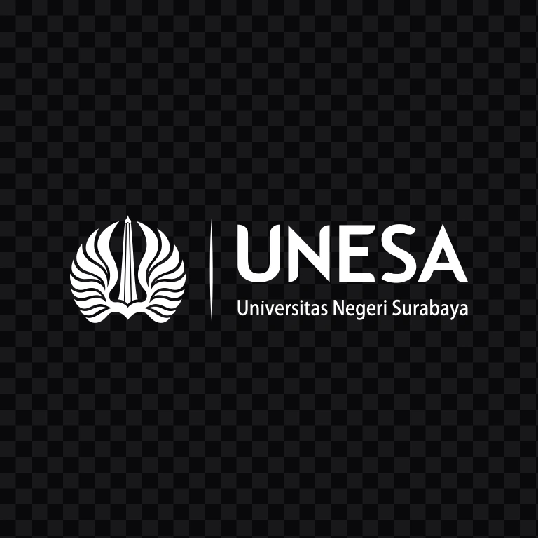Universitas Negeri Surabaya (UNESA) white logo SVG