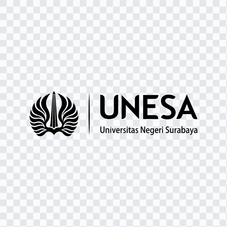 Universitas Negeri Surabaya (UNESA) black logo SVG