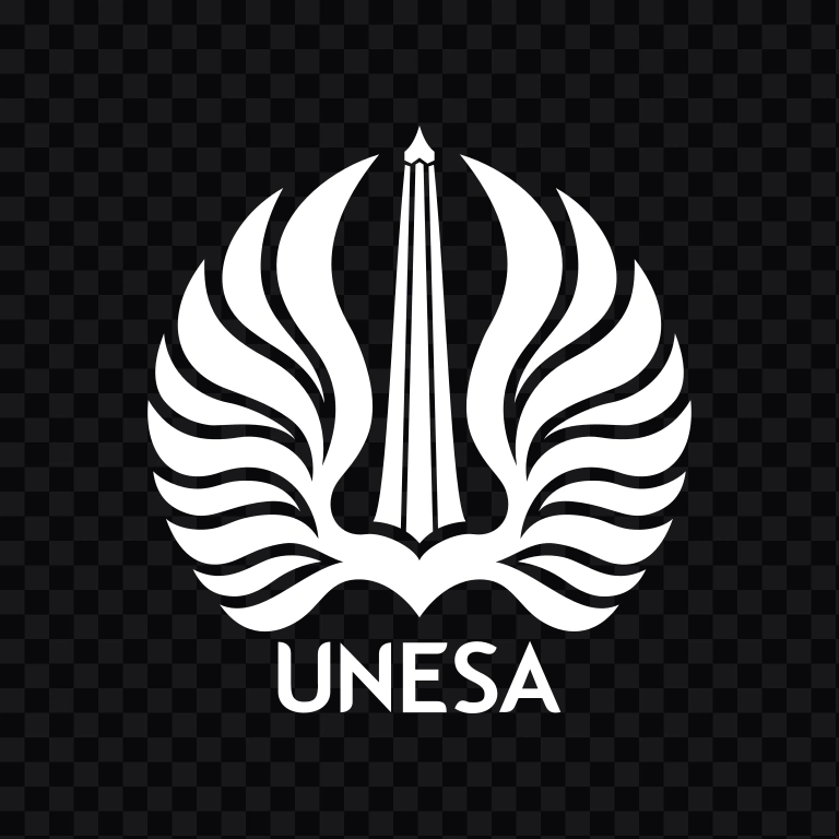Universitas Negeri Surabaya (UNESA) white logo SVG