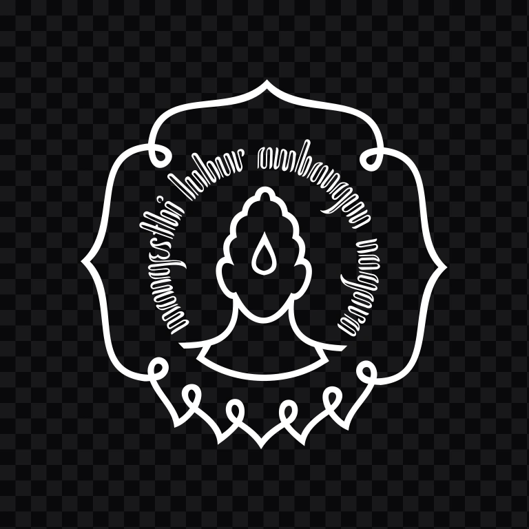 Universitas Sebelas Maret (UNS) white logo SVG
