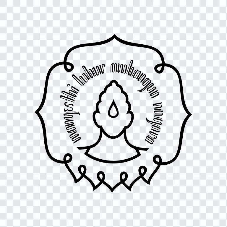 Universitas Sebelas Maret (UNS) black logo SVG