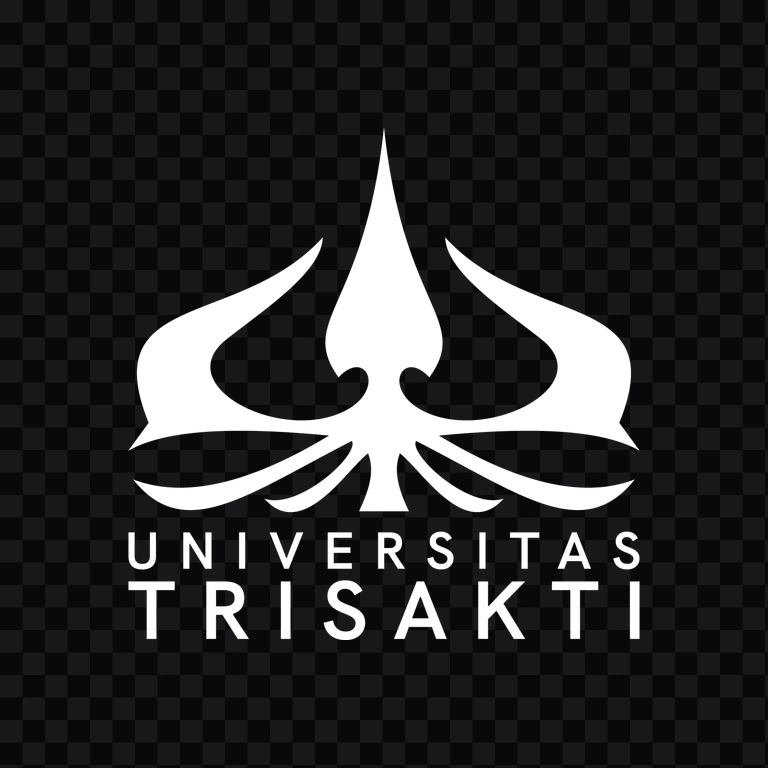 Universitas Trisakti white logo PNG