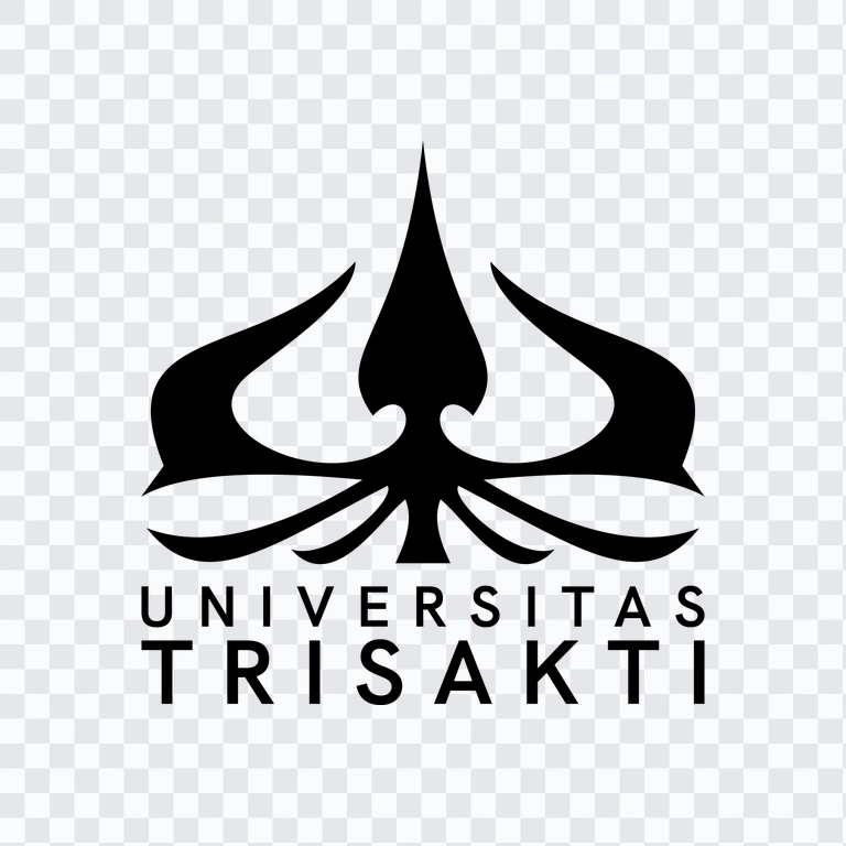 Universitas Trisakti black logo PNG