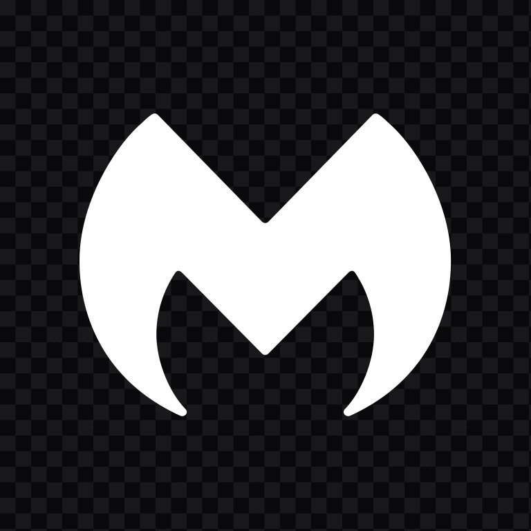 Malwarebytes Square white icon SVG