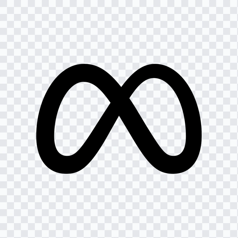 Meta black icon PNG