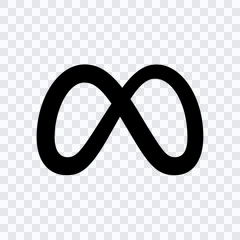 Meta black icon PNG