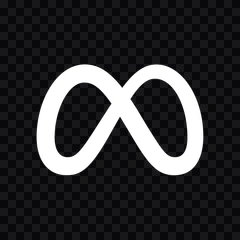 Meta white icon PNG