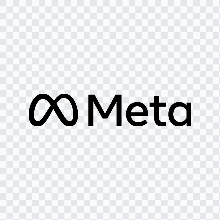 Meta black logo PNG