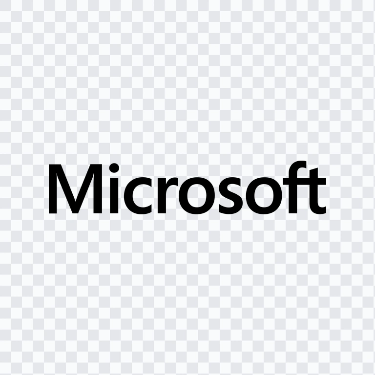 wordmark Microsoft hitam PNG