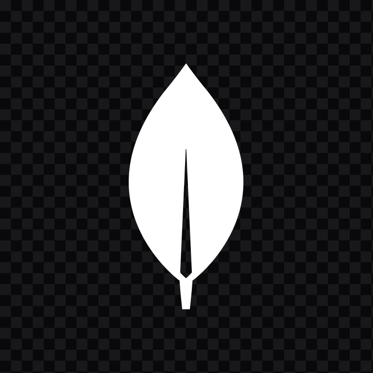 ikon MongoDB putih SVG