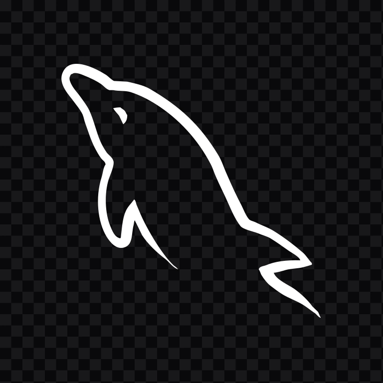 ikon MySQL putih PNG