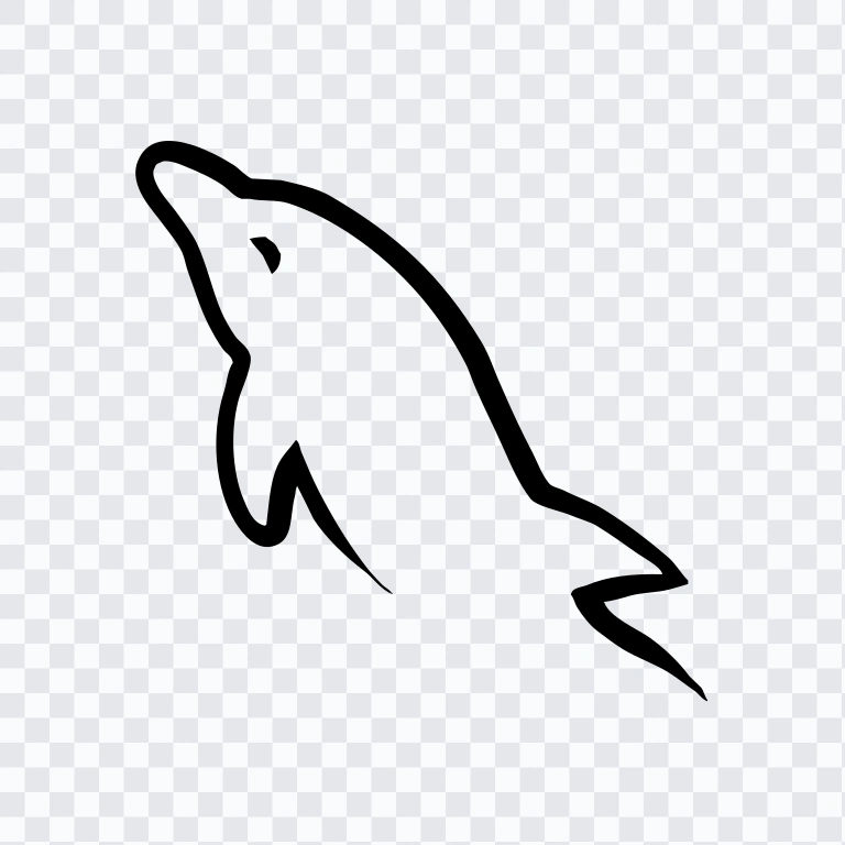 ikon MySQL hitam PNG
