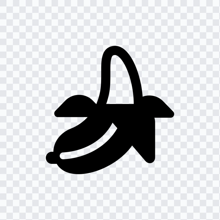 logo Nano Banana hitam PNG